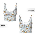 thumbnail image 5 of Picia Cute Rabbit Hold Carrot Sports Bra for Women,Padded Strappy Sports Bras Medium Support Yoga Bra with Removable Cups,Running Yoga Bra-Small, 5 of 9