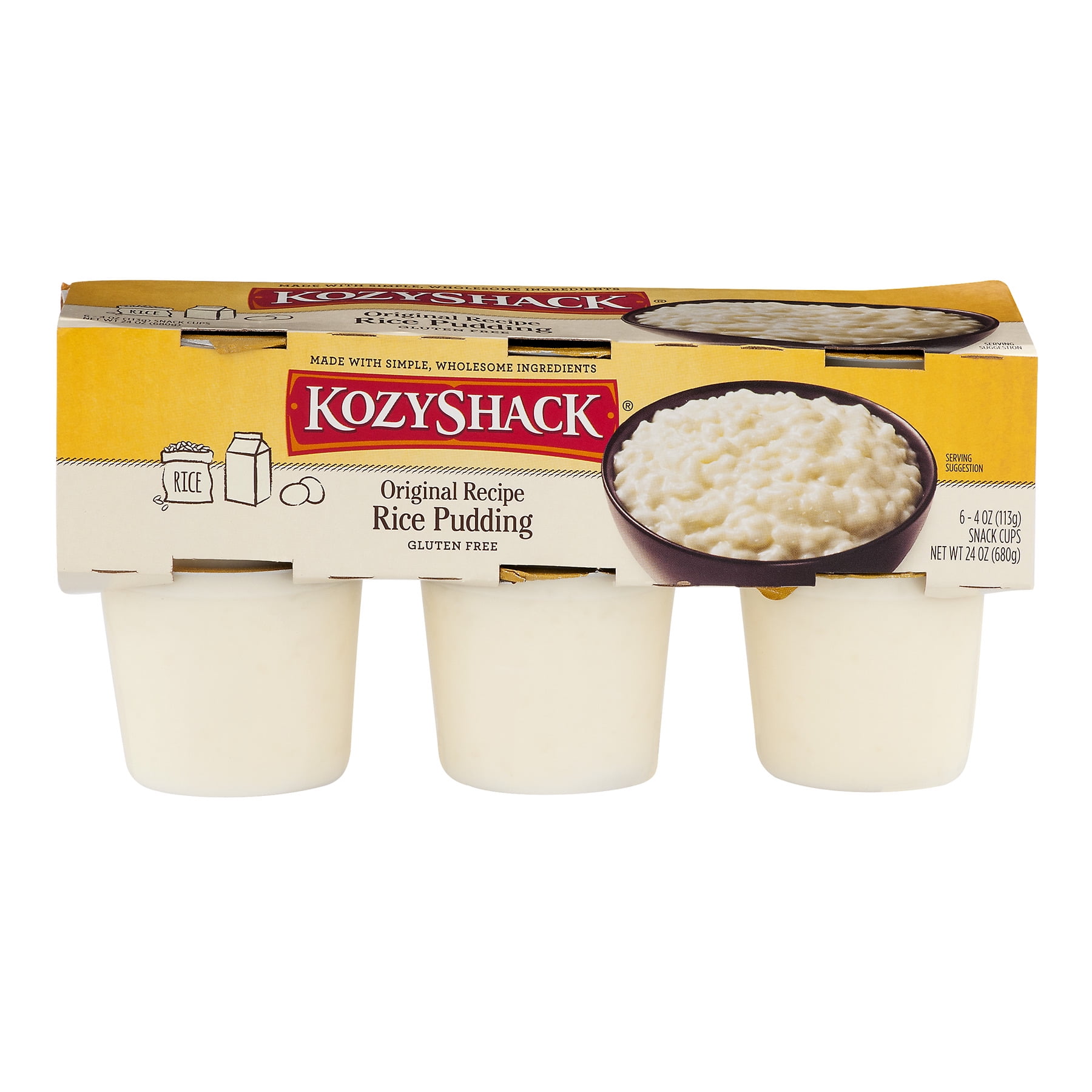 Kozy Shack, Rice Pudding Multipack, 4 Oz., 6 Count