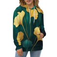 thumbnail image 4 of Golden Ginkgo Leaves Art-2 3d Sweatshirts Hoodie Fashion Casual Personality Men's Women Street Hoodie Pullovers Long Sleeve Comfortable Top, 4 of 6