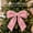 Soft Pink Velvet Bow, variant on Festive Velvet Christmas Bow, 2 Pack Soft Velvet Craft Accessory, Holiday Hanging Decor for Tree Wreath Stair Rail and Gift Wrap, Deep Burgundy Velvet Bow
