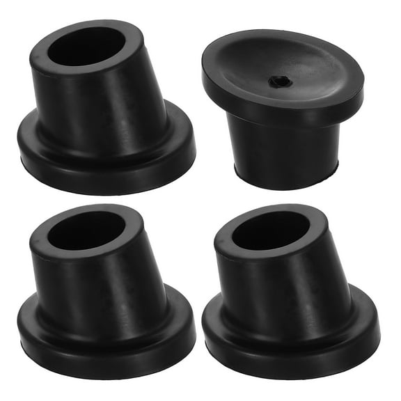 Uxcell 4 Pack Replacement Feet for Shower Chair Bath Seat, 1" ID Heavy Duty Non Slip Slope Rubber Suction Cup Feet, Chair Leg Caps for Shower Stools and Transfer Bench, Black