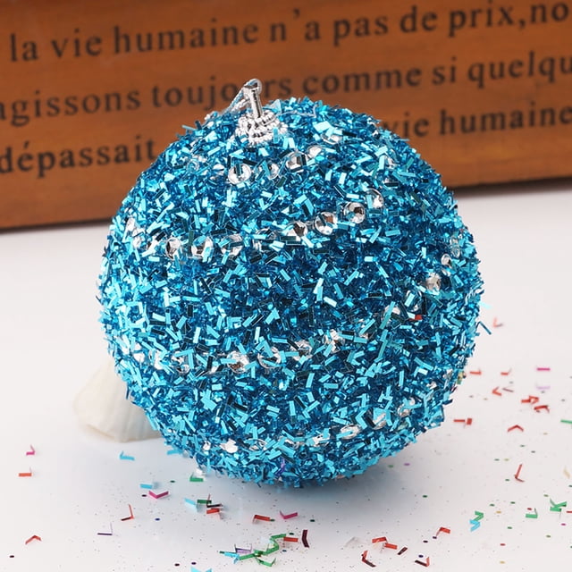Fiudx Bolas Navideñas de Espuma Brillante, Coloridas Decoraciones Festivas, Ideales para Árboles de Navidad, Coronas, Fiestas, Decoración Navideña, 8 Cm de Diámetro, Juego Multicolor.