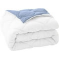 thumbnail image 7 of D.N.G. BEDDINGS 5 Piece Luxury Reversible Diamond Pattern Comforter Set Premium Super Soft, All Season 800 TC, 100% Egyptian Cotton Twin/Twin XL Size Light Blue/White Solid Color, 7 of 7