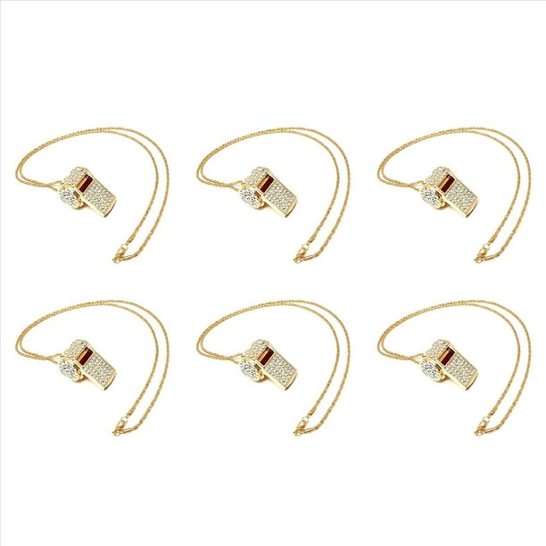 6X Silbato, Silbato de Diamantes de Imitación de Cristal Metálico, Silbato Brillante con para Árbitros, Entrenadores, Profesores