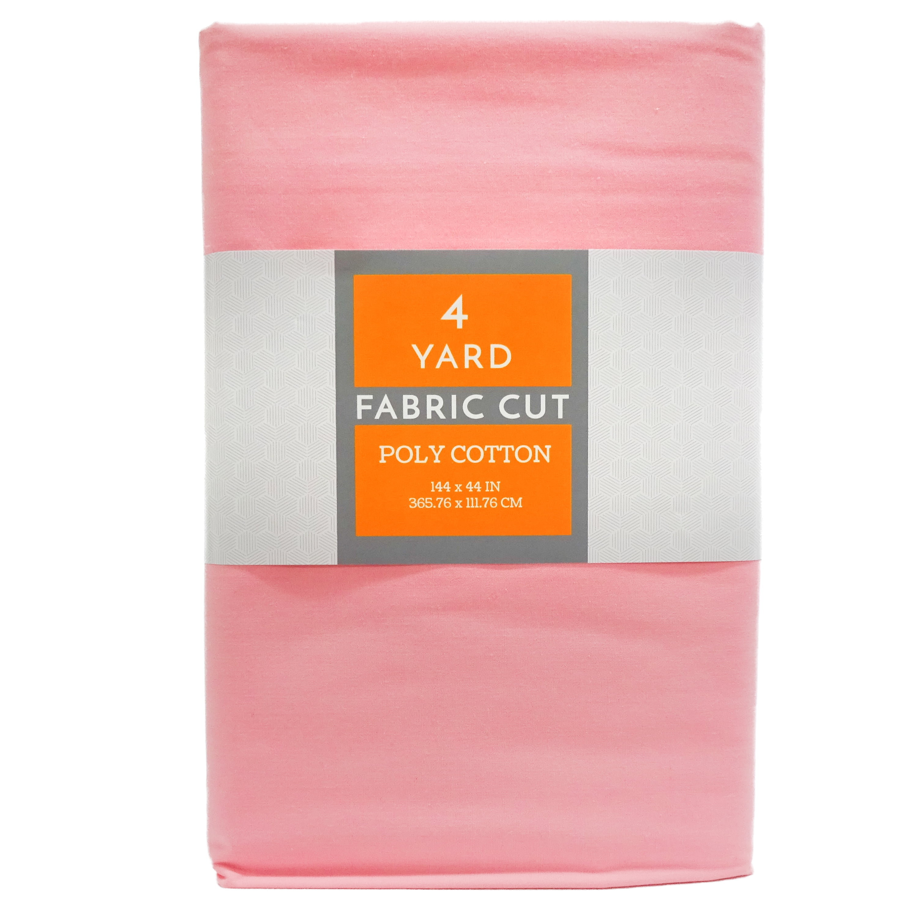 Shason Textile 44' x 4 Yards Polyester Blend Solid Sewing & Craft Precut Fabric, Pink