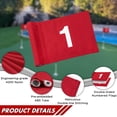 thumbnail image 2 of Bandera de golf KINGTOP numerada, 20 x 15 cm, doble capa, nailon, color rojo, 2 of 7