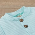 thumbnail image 4 of Newborn Baby Boy Girl Ribbed Romper and Pants Outfits Set 2PCS, 4 of 6