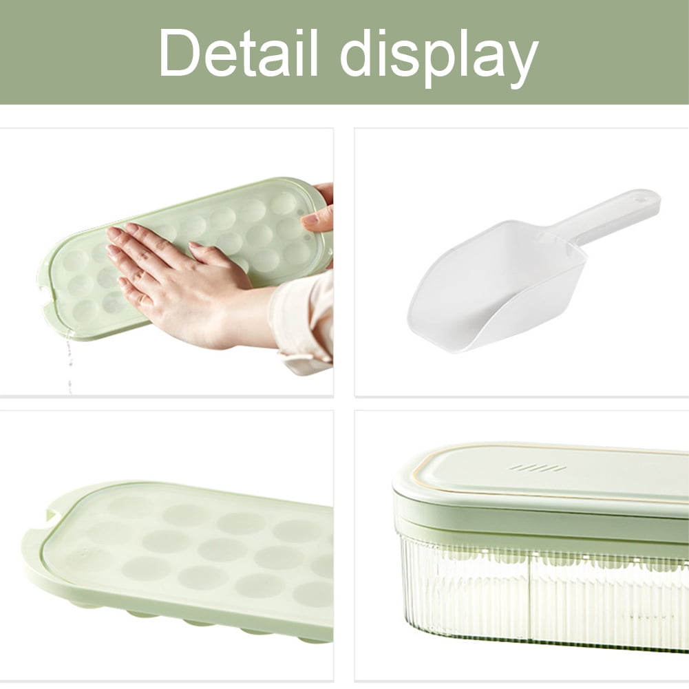 KYAIGUO 2PCS Ice Mold, Silicone Mould Kitchen Ice Tray for Freezer Ice Molds (White)