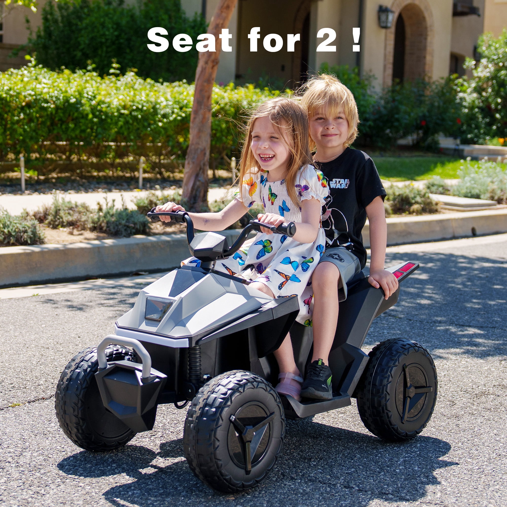 YunTopKids 24V Kids ATV 4 Wheeler,Electric Quad Ride On Toy for