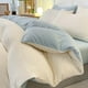 thumbnail image 5 of Set de ropa de cama tamaño queen, tela lavada de poliéster | Juego de edredón suave de 4 piezas | Funda de colcha moderna transpirable de doble cara, sábanas, fundas de almohada | Cuidado fácil, 5 of 6