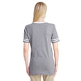 thumbnail image 3 of Jerzees Ladies' 4.5 oz. TRI-BLEND Varsity V-Neck T-Shirt - 602WVR, 3 of 4