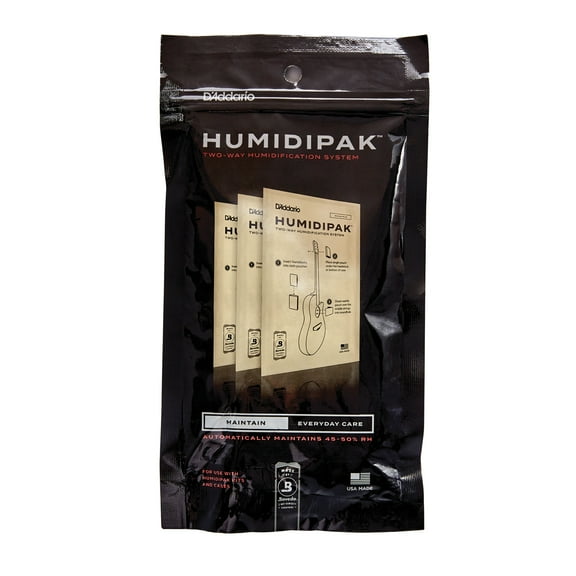 D'Addario Humidipak System Replacement Packets, 3-pack