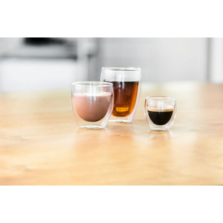 Bodum PAVINA Coffee Mug, Double-Wall,Clear, 0.35 L, 12 Ounces Each (2-Pack)  