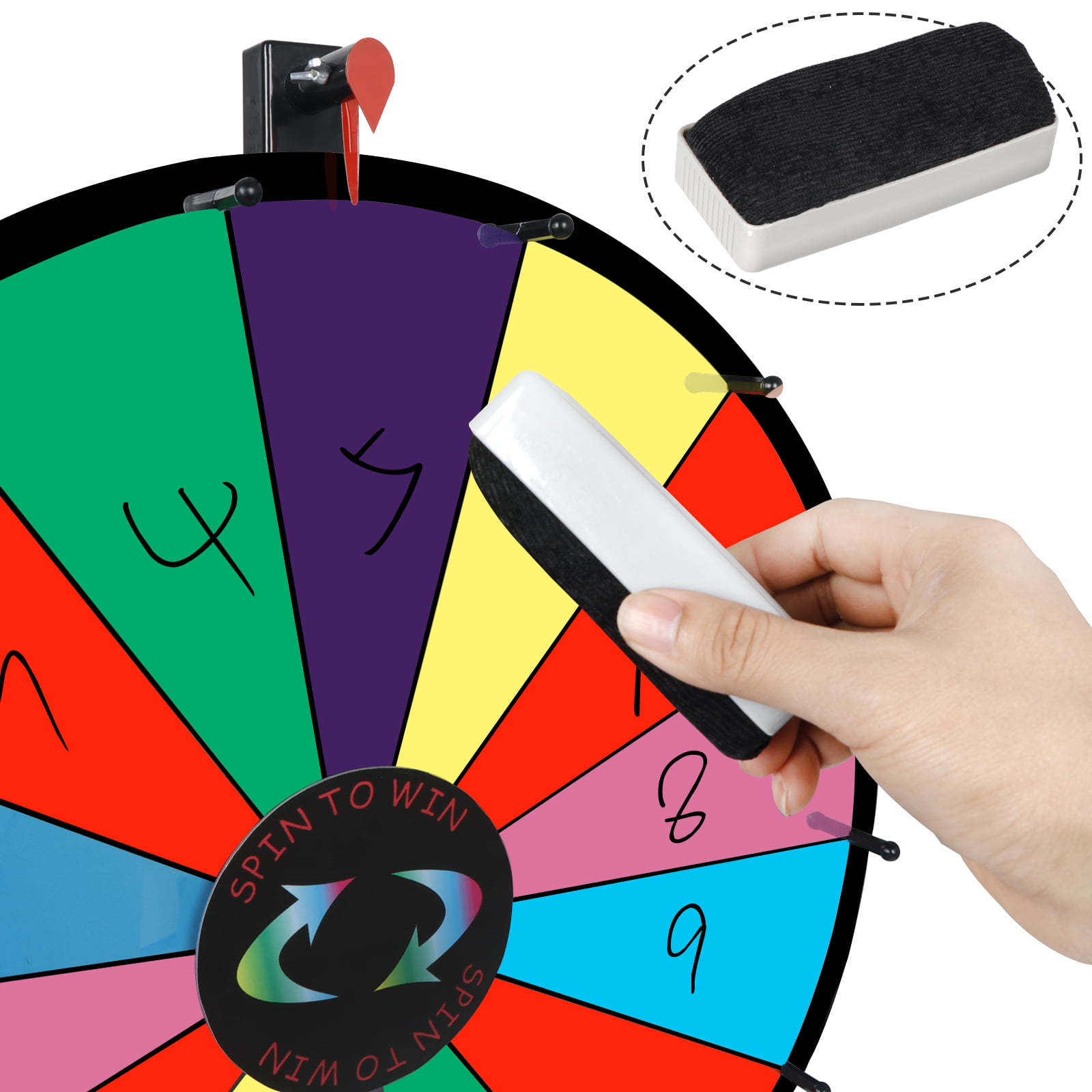 BESPORTBLE Wall Spinning Prize Wheel Lottery Wheel Game Color Tabletop Prize Wheel Spinner Party Game 1 Set 