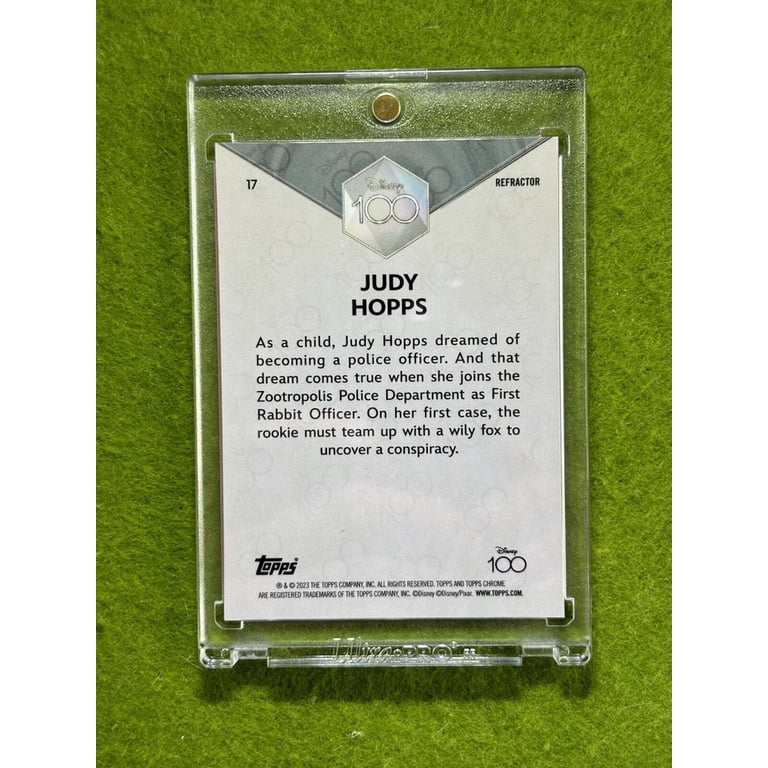 JUDY HOPPS Disney 100 REFRACTOR CARD Zootopia SILVER PRIZM 2023