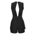 thumbnail image 5 of Tejiojio Active Women's Summer Clearance Women Fashion Solid Sleeveless Loose Short V-Neck Button Playsuits Rompers Jumpsuit, 5 of 8