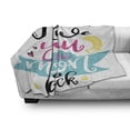 thumbnail image 3 of I Love You Soft Flannel Fleece Throw Blanket, I Love You to the Moon and Back Lifestyle Words Partners Design, Cozy Plush for Indoor and Outdoor Use, 70" x 90", Multicolor, by Ambesonne, 3 of 6