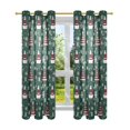 thumbnail image 7 of Yayeee Window Curtains Light Filtering 63"x52" Grommet Panel Pair Home Living Room Decor, Red Christmas Trees, 7 of 7