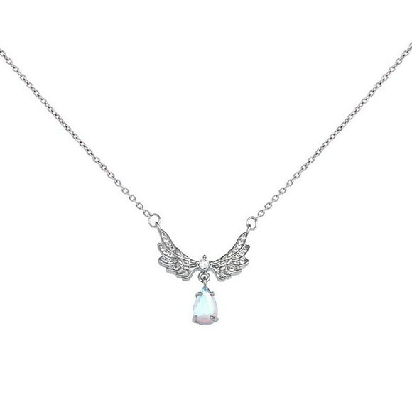 Necklace Fashion Design Zircon Pendant Necklace For Women Simple Moonstone Color Necklace Silver Vintage