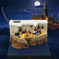 thumbnail image 4 of Calendario de Piezas de Reloj, Bloc de Notas con Calendario de Escritorio 2025, Bloc de Notas con Luces y Diseño de Castillo Mágico en 3D, 4 of 5