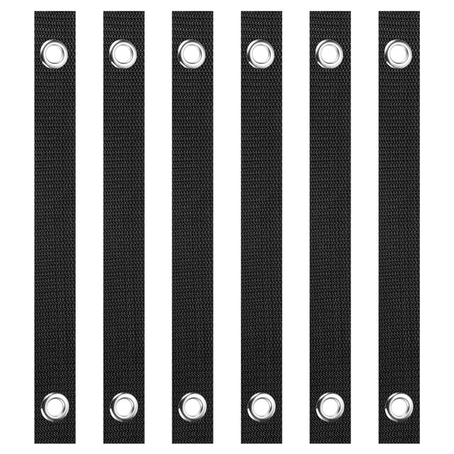 Uxcell 16 Inch Tree Straps for Staking, 6 Pack Tree Support Straps with Grommets, Black
