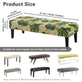 thumbnail image 7 of Jiueut Tropical Palm Leaf Print Dining Bench Cover, Stain Resistant Stool Seat Protector Cover Non Slip Rectangle Bench Cushion Home Decor Accessoriess for Dining Room Living Room Kitchen, 7 of 7