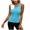 Blue, variant on HappyYEE Crew Neck Tank Tops for Women, Flower Trim Wide Strap Camisole, Slim Fits Casual Soft Sleeveless Basic Tee Pinky XL