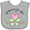 AC-Heather Grey, variant on Inktastic Grammy's Girl Heart Flowers Girls Baby Bib