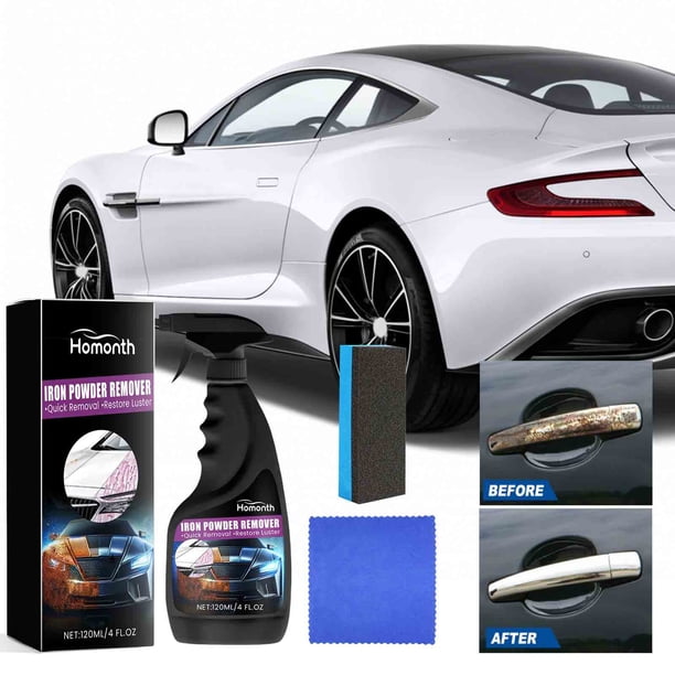 Limpiador de puntos de óxido para automóviles, limpieza y desengrasado de piezas metálicas de ruedas, reacondicionamiento, nuevo abrillantador, eliminación de óxido, aerosol, 120 ml, agente de limpiez