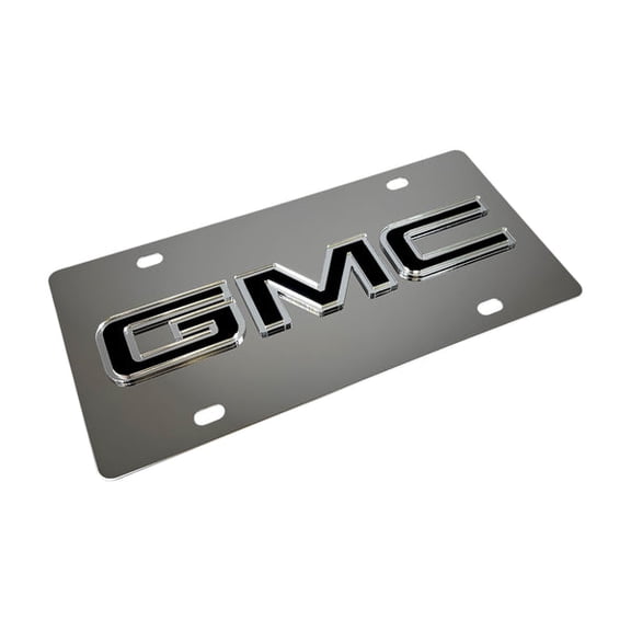 GMC Logo Chrome Silver Stainless Steel Licensed Plate Official Licensed