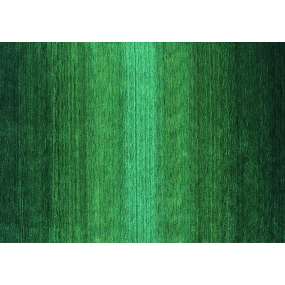 Ahgly Company Machine Washable Indoor Rectangle Abstract Turquoise Blue Contemporary Area Rugs, 7' x 9'