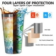 thumbnail image 3 of 16oz Tumblers Pioneer Flower Stainless Steel Vacuum Insulated Double Wall Travel Tumbler Cups Mug with Lid and Straw,Cleaning Brush for Coffee,Tea, 3 of 4