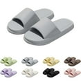 thumbnail image 4 of Pillow Slippers for Women and Men House Slides Shower Sandals (Grey 40), 4 of 4
