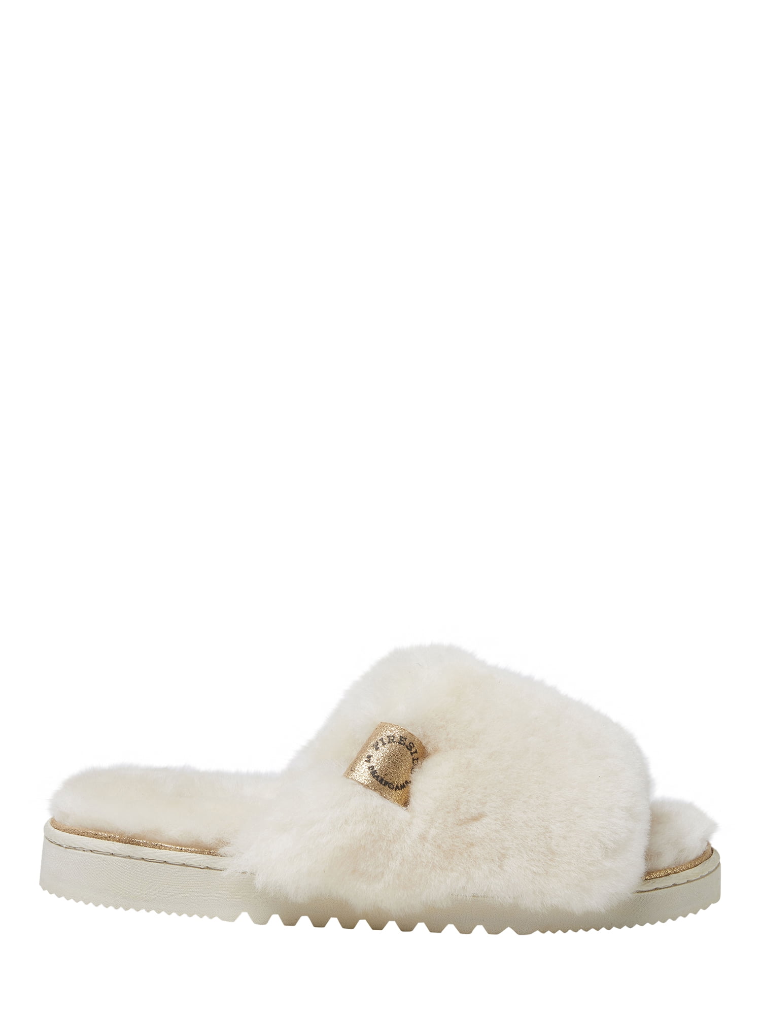 Shearling Slide with Metallic Slippers 
