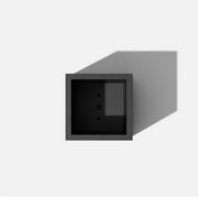 Veradek Block Series Cube Small 18 Plastic Planter - Black