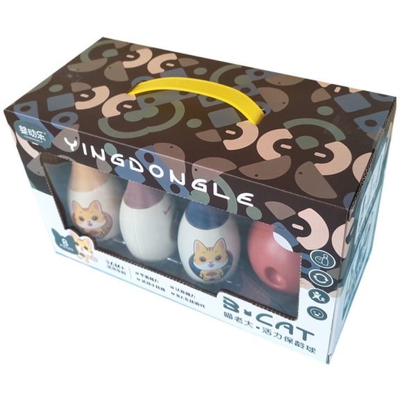 FELTECHELECTR 1 Set Bowling Toy Assorted Color Plastic Interactive Educational Toy for Kids Indoor Activities