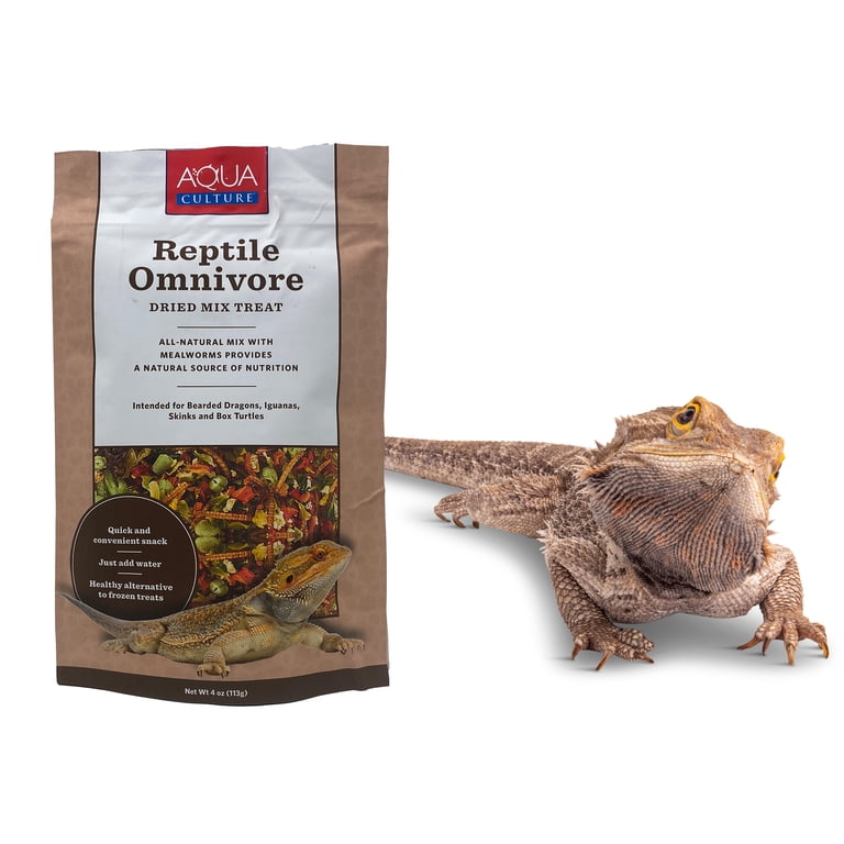 Aqua Culture Reptile Omnivore Dried Mix 4 oz with Vegetables