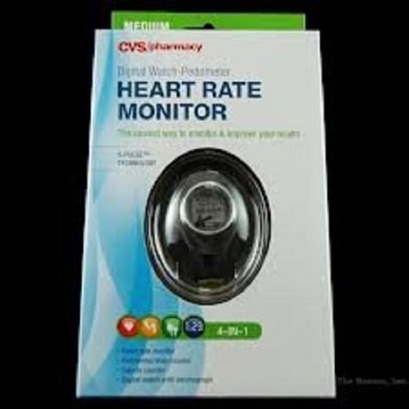 CVS 4-in-1 Heart Rate Monitor/ Pedometer & step counter/ Calorie Counter/Digital Watch with Chronographer - Medium
