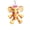Pinkgold [Silk Gloss] female, variant on 1PC 9CM 3D Printing Cute Elephant Keychain Animal Ornament Bag Pendant Simulation Joint Hanging Gift