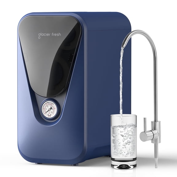 GLACIER FRESH GFU03 Reverse Osmosis System for Under-Sink, 800 GPD, No Electric/Noise, Tankless, 3:1 Pure to Drain, 7-stage, Filtration Accuracy 0.0001μm, NSF/ANSI 58 & 372