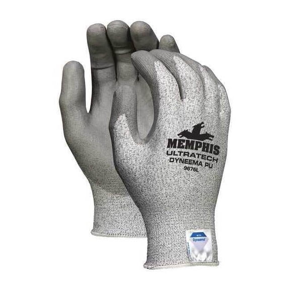 Mcr Safety Cut Resist Gloves,Gray,M, 9676M