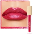 thumbnail image 1 of Oulac Lápiz labial rojo con brillo metálico para mujer, larga duración, resistente al agua, color de labios de alto impacto, suave también para sombra de ojos, acabado metálico 3D, sin transferencia,, 1 of 5