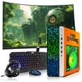 thumbnail image 1 of Restored HP G4 Gaming Desktop Computer PC Phoenix Intel i5,16GB RAM,256GB SSD OS + 2x500GB HDD,27 Inch Curve Monitor,GT 730 Graphics,RGB KBM with AI Copilot,WiFi,RGB Headphone,Windows 11, 1 of 9