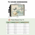 thumbnail image 3 of Outdoor TV Cover 30 to 32 Inches, Vintage Coastal Ocean Shell Butterfly Starfish Retro Medieval Waterproof TV Cover with Remote Control Pocket, Flat Screen TV Cover Protector for Outside TV, 3 of 6