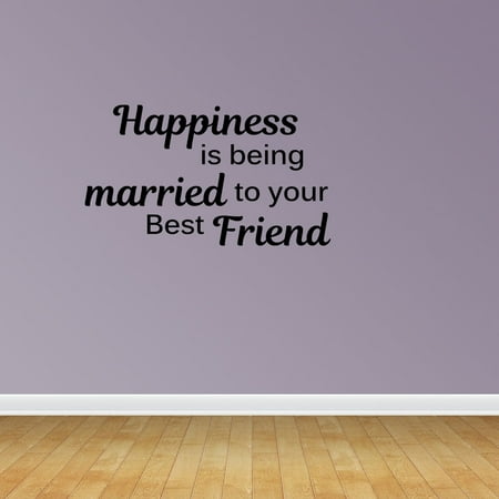 Happiness Married Best Friend Quote Vinyl Wall Decals Vinyl Decals Wedding Gift