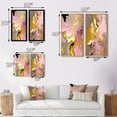 thumbnail image 4 of Designart "Vintage Bliss Retro Pink and Gold II" Abstract Collages Framed Wall Art Set Of 2 - Transitional Gold Framed Wall Art Set Of 2, 4 of 6