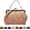 Apricot, variant on Kiss Lock Tote Handbag for Women, Vintage Frame Purse with Top Handle & Crossbody Strap, Structured Leather Shoulder Bag for Work, Daily, Travel