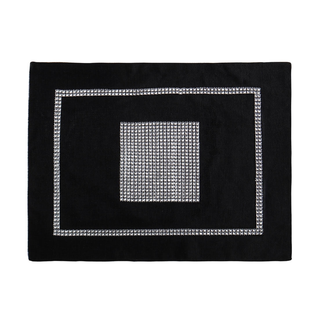 Sparkle Luxury Velvet Table Runner Cushion Cover Placemat Black
