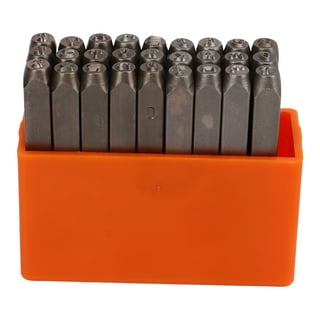 Letter Stamps Metal Punch Metal Letter Stamps 27 Pcs Metal Stamps Orange  High Carbon Steel Metal Lowercase Letter Punch Set For Jewelry Leather With