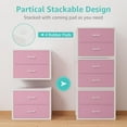 thumbnail image 5 of Stackable Storage Drawers Closet Organizers and Storage Fabric White 2 Drawer Dresser for Bedroom Modern Pink, 5 of 15